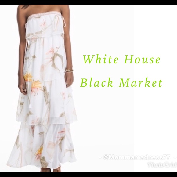 White House Black Market Dresses & Skirts - ☀️WHite House Blk Market  Strapless Tiered Maxi S